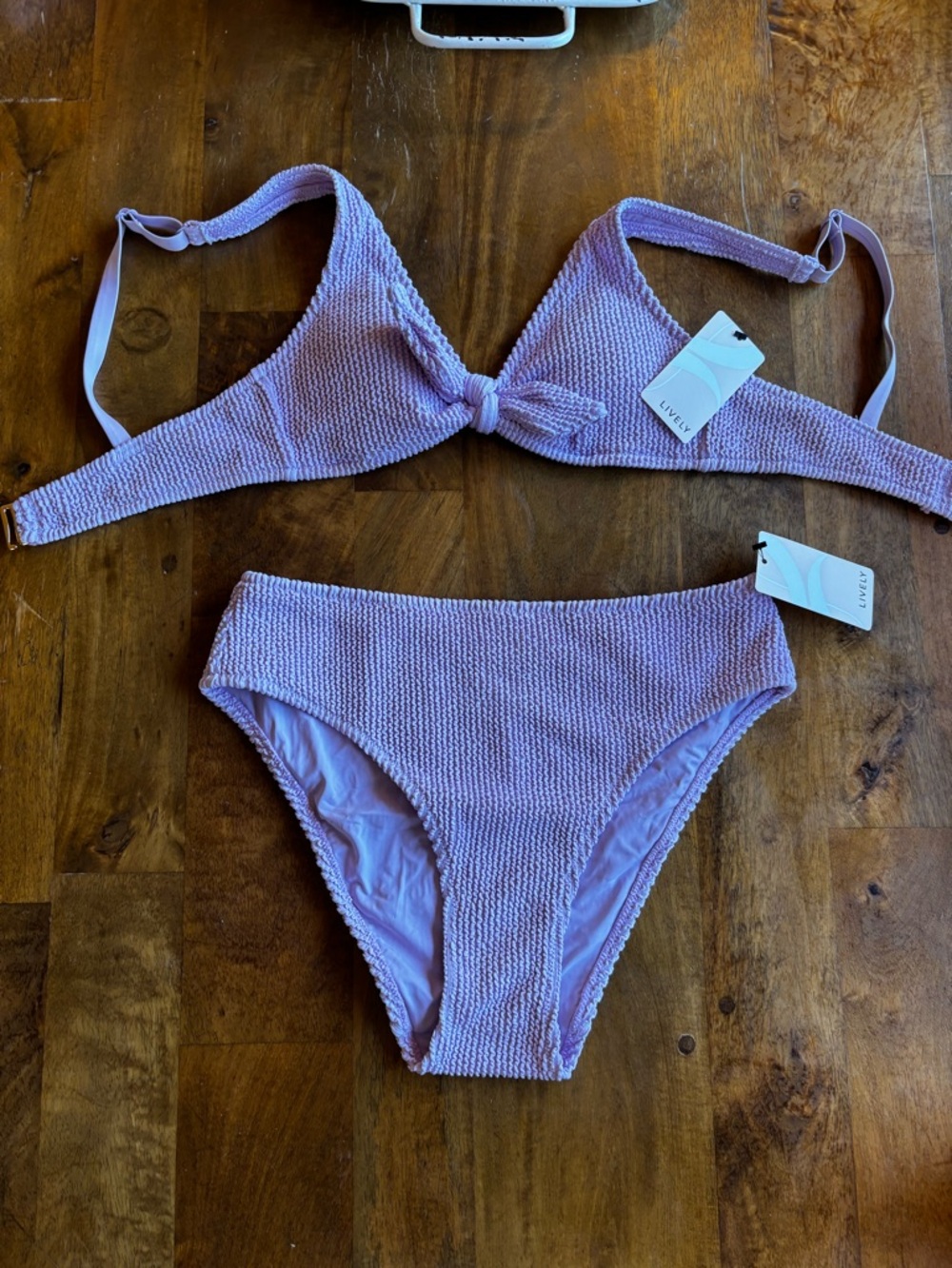 Lively Lavender Textured Bikini - Lively